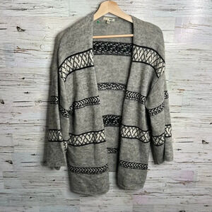 Amuse society cardigan sweater gray black size  small
